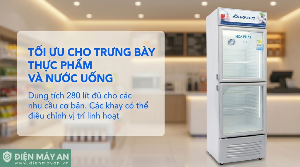 Tủ mát 2 cánh Hòa Phát 280 lít HSR S6280.Z